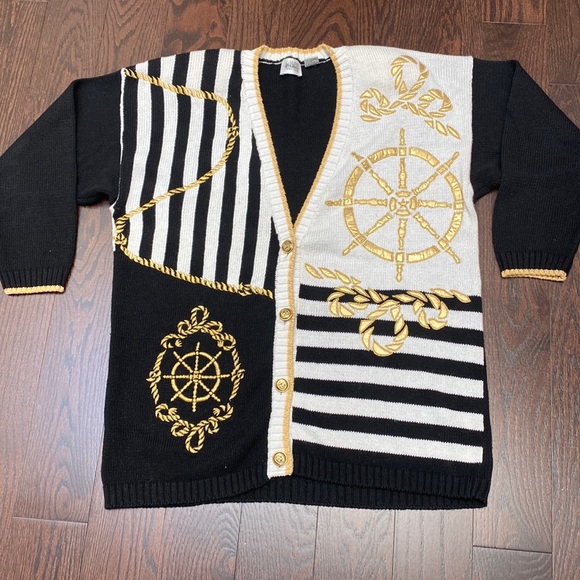 Vintage oversized nautical cardigan - Picture 2 of 9